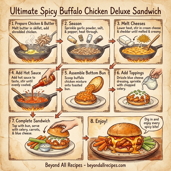 Ultimate Spicy Buffalo Chicken Deluxe Sandwich instructions