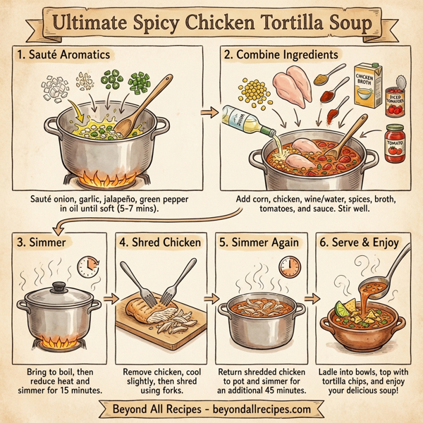 Ultimate Spicy Chicken Tortilla Soup instructions