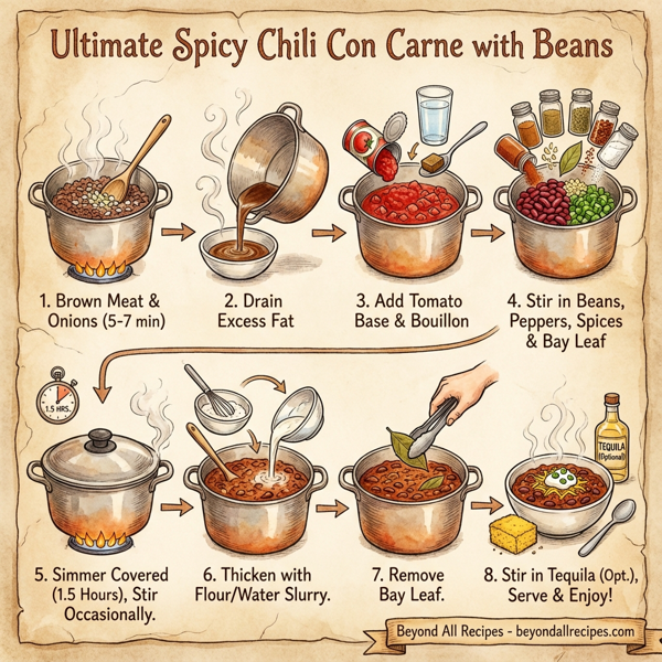 Ultimate Spicy Chili Con Carne with Beans instructions