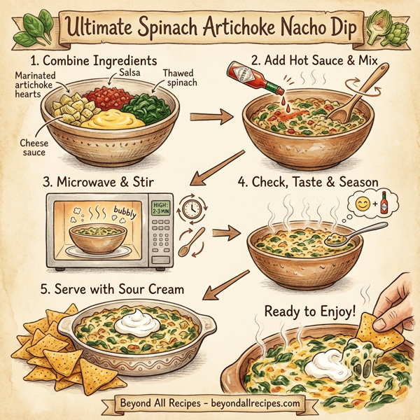 Ultimate Spinach Artichoke Nacho Dip instructions