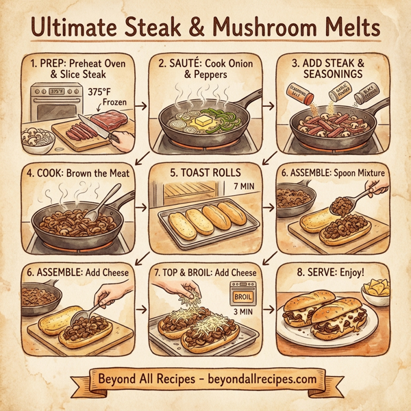 Ultimate Steak & Mushroom Melts instructions