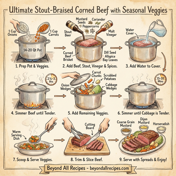 Ultimate Stout-Braised Corned Beef with Seasonal Veggies instructions