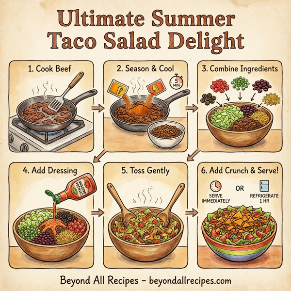 Ultimate Summer Taco Salad Delight instructions