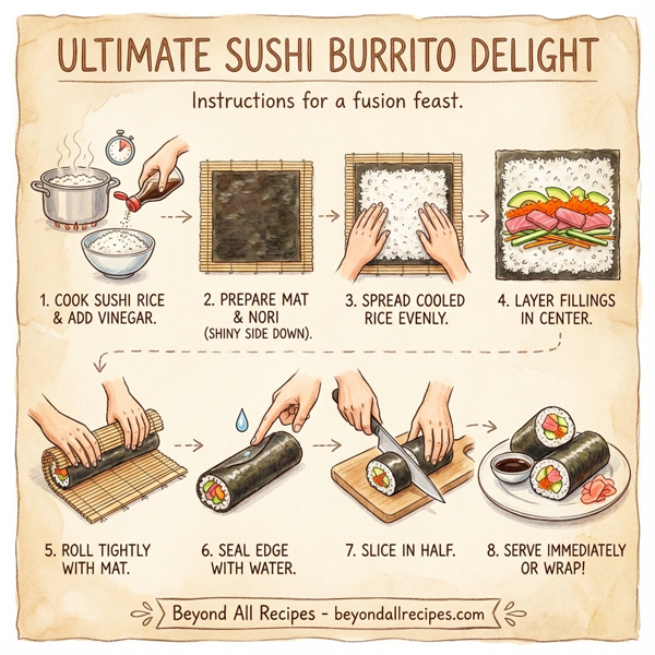 Ultimate Sushi Burrito Delight instructions