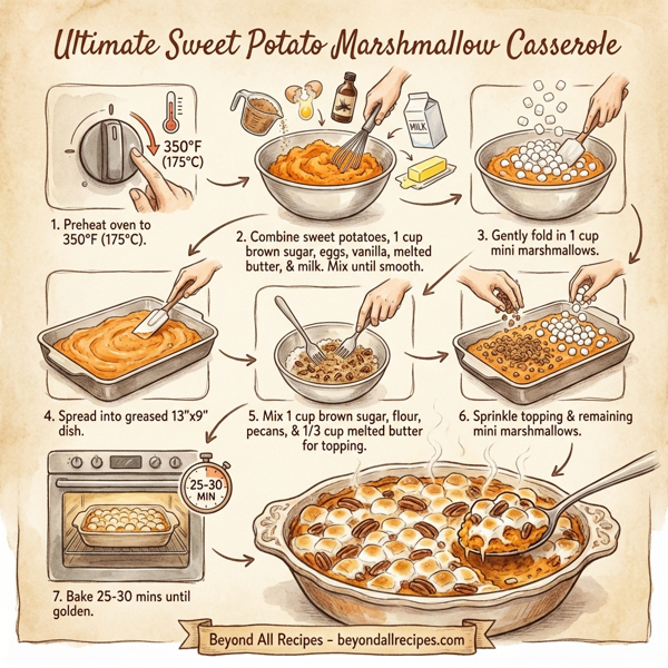 Ultimate Sweet Potato Marshmallow Casserole instructions