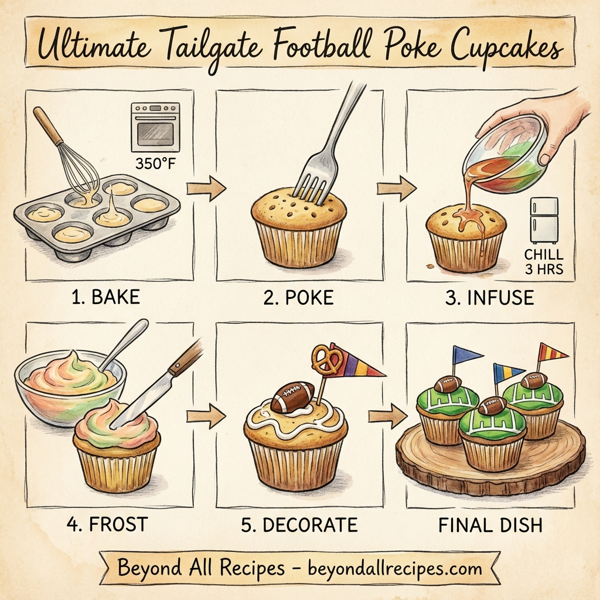 Ultimate Tailgate Football Poke Cupcakes instructions
