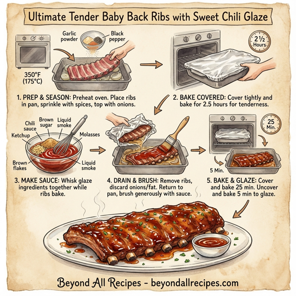 Ultimate Tender Baby Back Ribs with Sweet Chili Glaze instructions