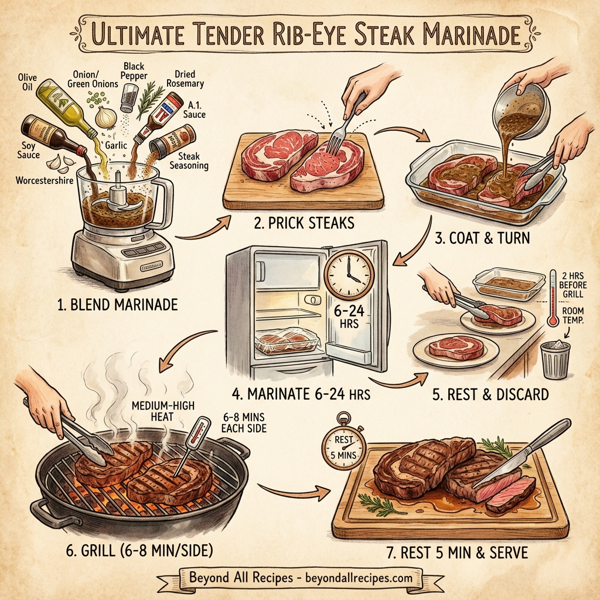 Ultimate Tender Rib-Eye Steak Marinade instructions