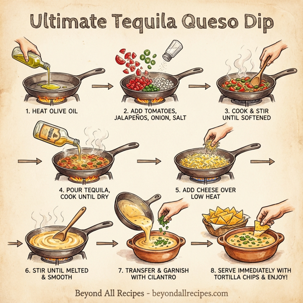 Ultimate Tequila Queso Dip instructions