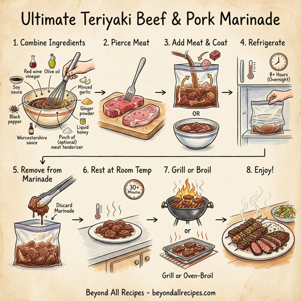 Ultimate Teriyaki Beef & Pork Marinade instructions