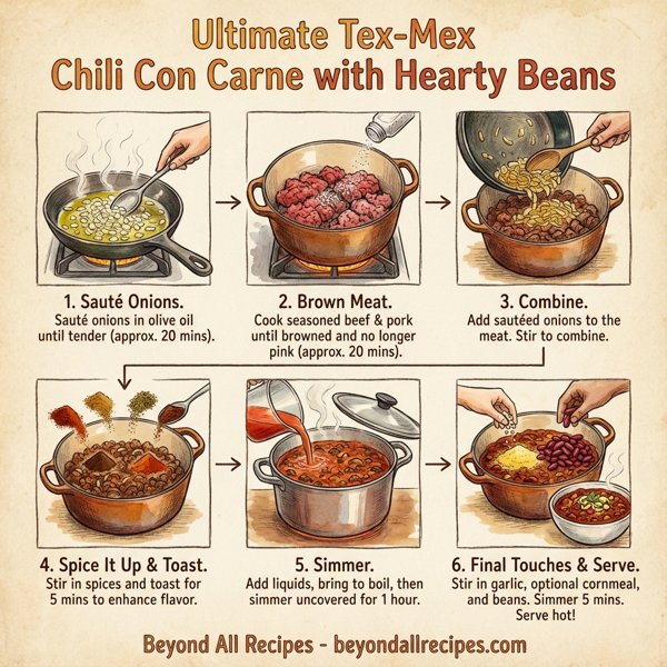 Ultimate Tex-Mex Chili Con Carne with Hearty Beans instructions