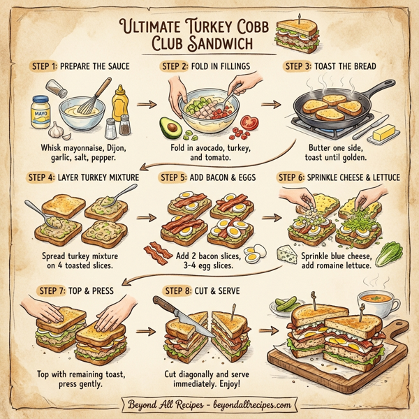 Ultimate Turkey Cobb Club Sandwich instructions