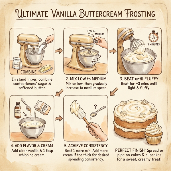 Ultimate Vanilla Buttercream Frosting instructions