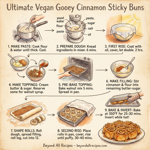 Ultimate Vegan Gooey Cinnamon Sticky Buns instructions