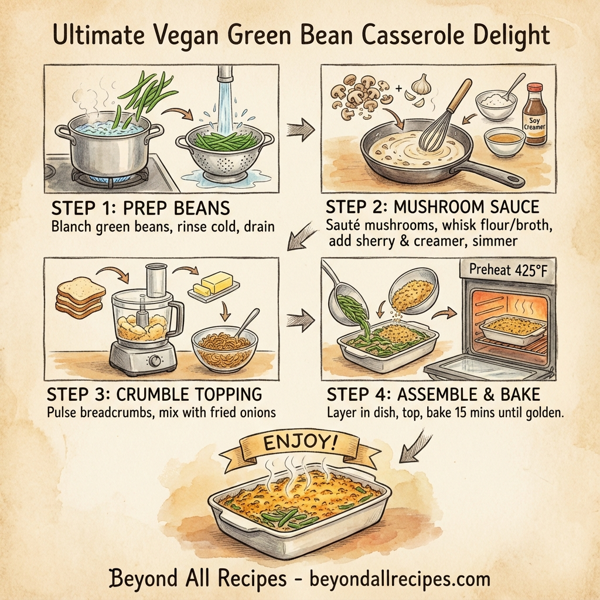 Ultimate Vegan Green Bean Casserole Delight instructions