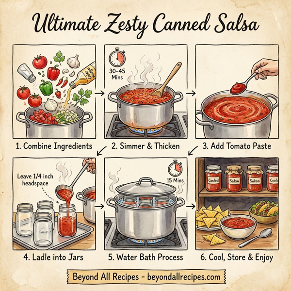Ultimate Zesty Canned Salsa instructions