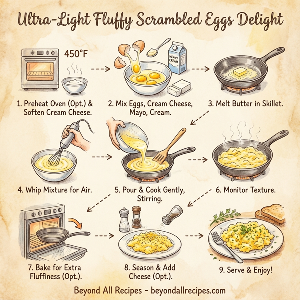 Ultra-Light Fluffy Scrambled Eggs Delight instructions