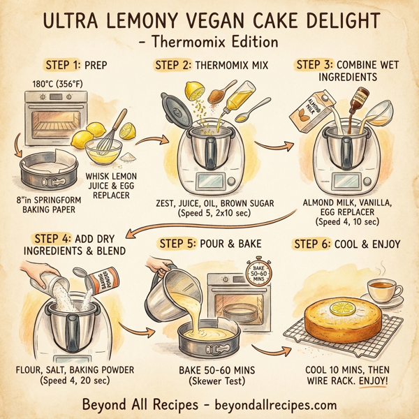 Ultra Lemony Vegan Cake Delight - Thermomix Edition instructions