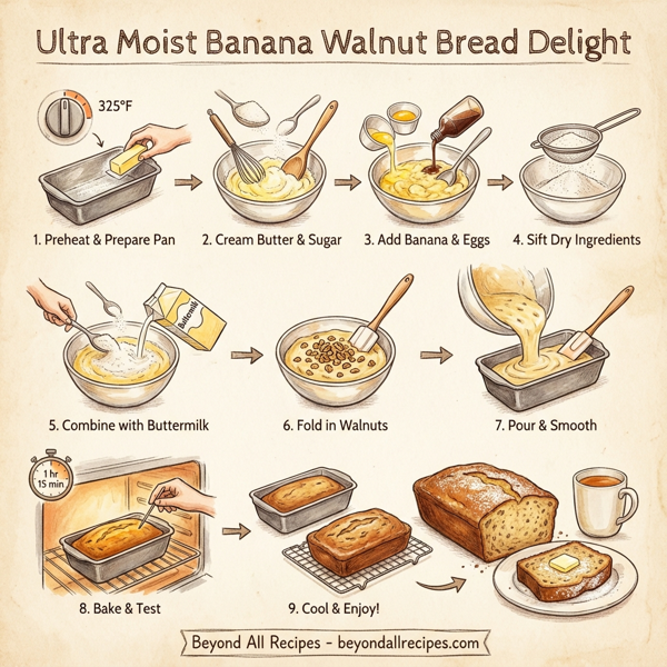 Ultra Moist Banana Walnut Bread Delight instructions