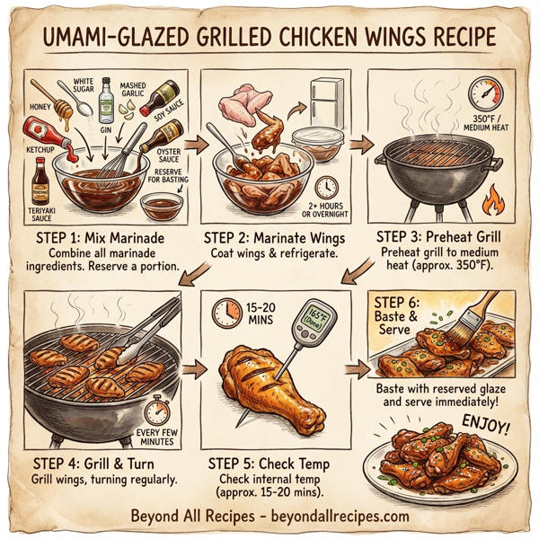 Umami-Glazed Grilled Chicken Wings instructions