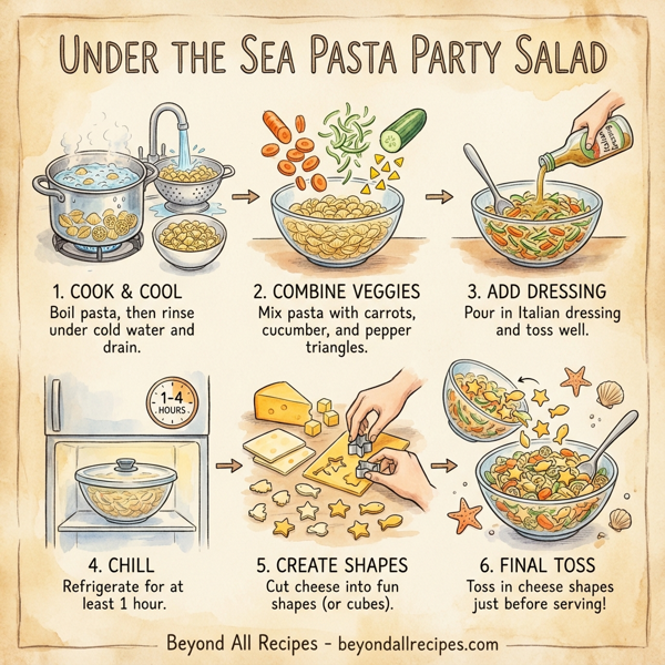 Under the Sea Pasta Party Salad instructions