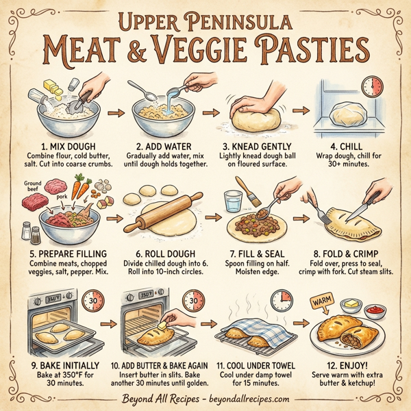 Upper Peninsula Meat and Veggie Pasties instructions