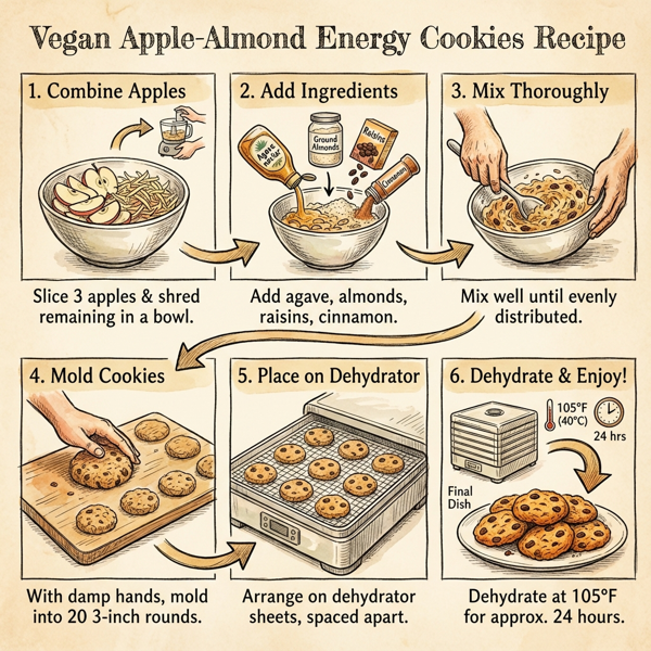 Vegan Apple-Almond Energy Cookies instructions
