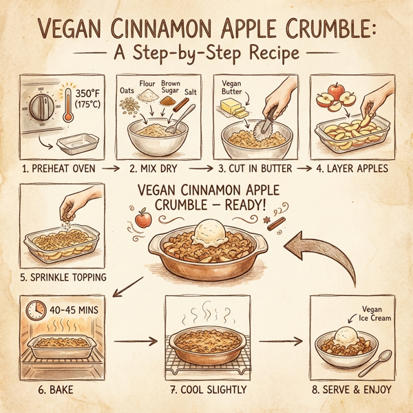 Vegan Cinnamon Apple Crumble instructions