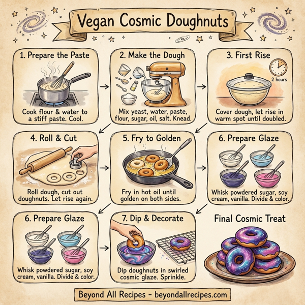 Vegan Cosmic Doughnuts instructions