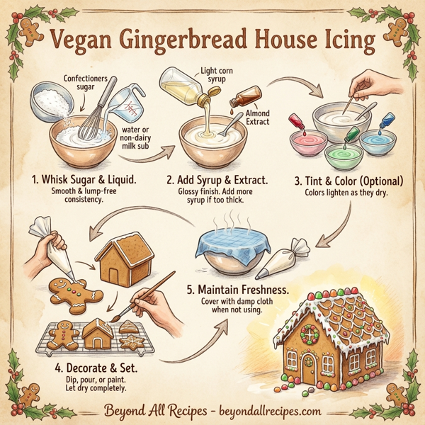 Vegan Gingerbread House Icing instructions