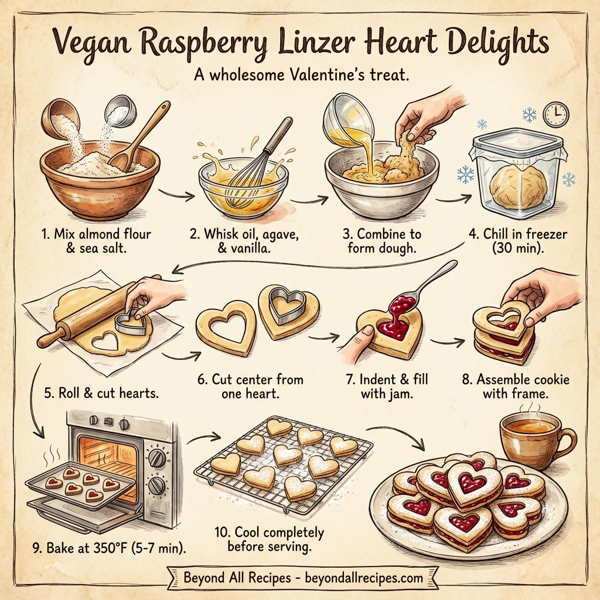 Vegan Raspberry Linzer Heart Delights instructions