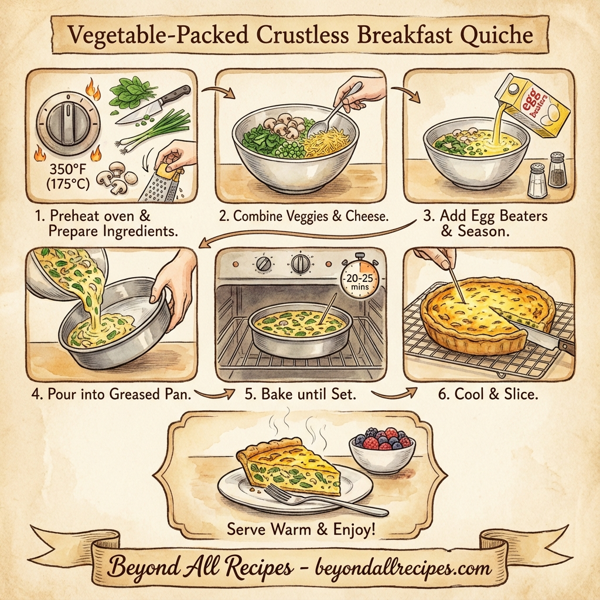 Vegetable-Packed Crustless Breakfast Quiche instructions