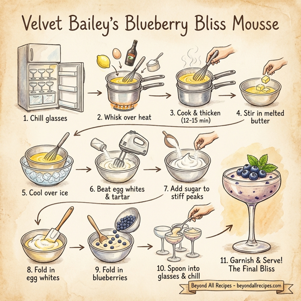 Velvet Bailey's Blueberry Bliss Mousse instructions