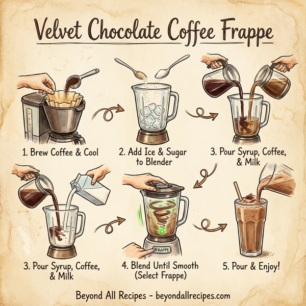 Velvet Chocolate Coffee Frappe instructions