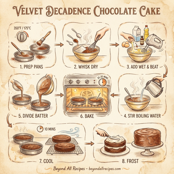 Velvet Decadence Chocolate Cake instructions