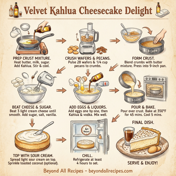 Velvet Kahlua Cheesecake Delight instructions