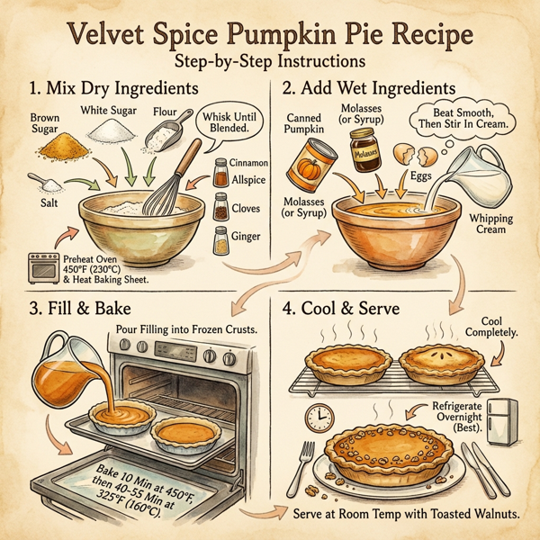 Velvet Spice Pumpkin Pie instructions