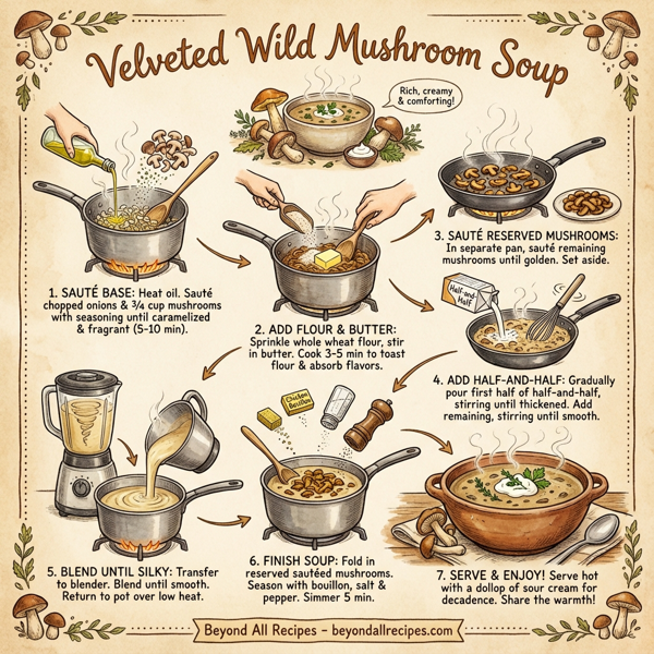Velveted Wild Mushroom Soup instructions