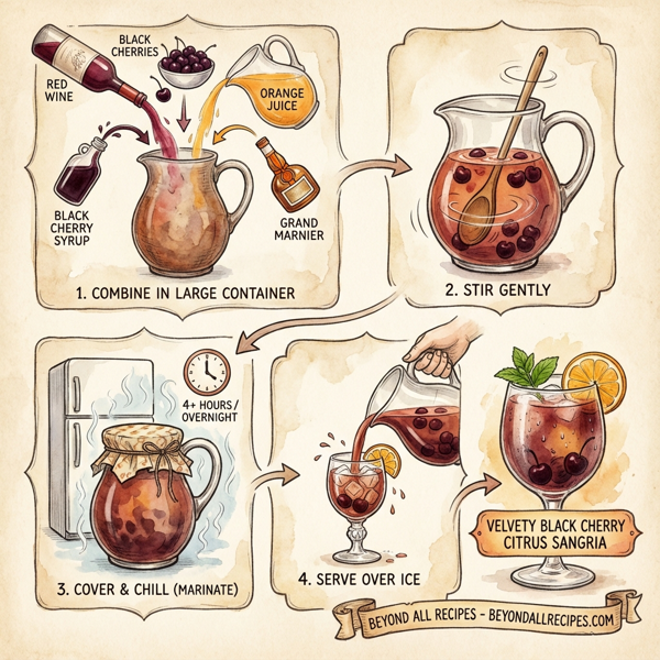 Velvety Black Cherry Citrus Sangria instructions