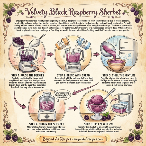 Velvety Black Raspberry Sherbet instructions