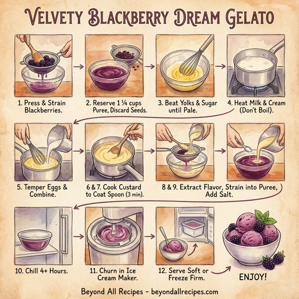 Velvety Blackberry Dream Gelato instructions