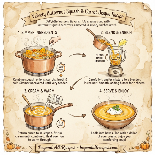 Velvety Butternut Squash and Carrot Bisque instructions