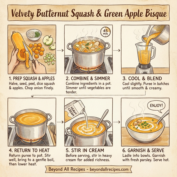 Velvety Butternut Squash and Green Apple Bisque instructions