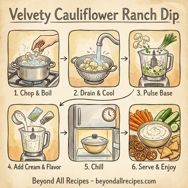 Velvety Cauliflower Ranch Dip instructions