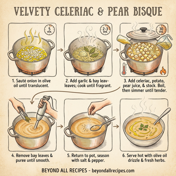 Velvety Celeriac and Pear Bisque instructions