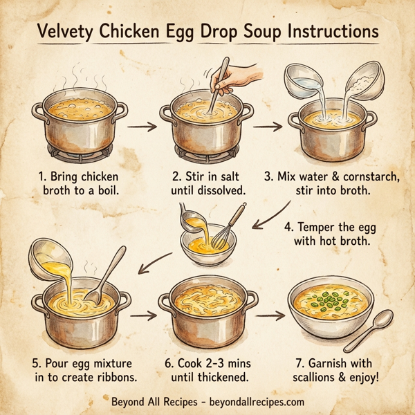 Velvety Chicken Egg Drop Soup instructions
