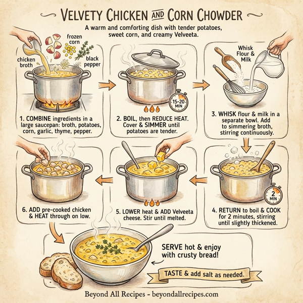 Velvety Chicken and Corn Chowder instructions