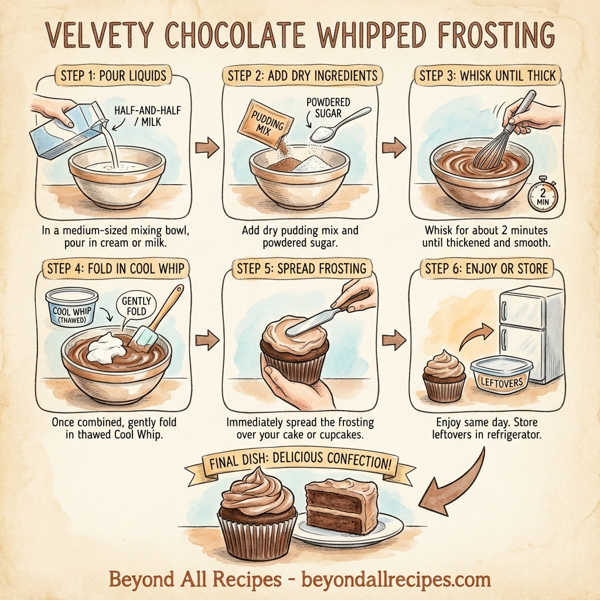 Velvety Chocolate Whipped Frosting instructions