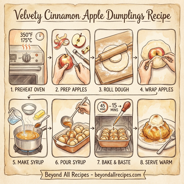 Velvety Cinnamon Apple Dumplings instructions