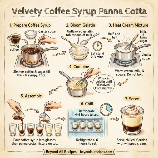 Velvety Coffee Syrup Panna Cotta instructions